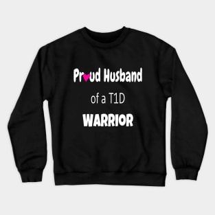 Copy of Copy of Copy of Proud Husband White Text Pink Heart Crewneck Sweatshirt